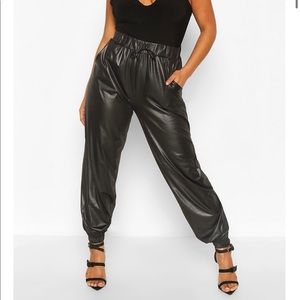 Brand new with tag leather looking joggers size 12